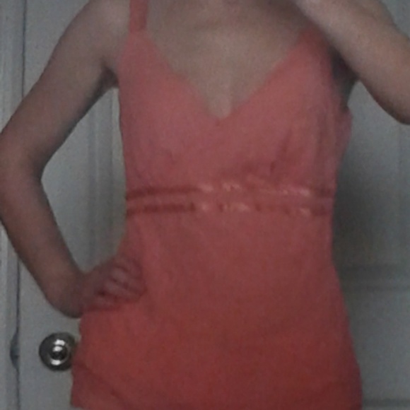 Caslon Tops - coral-pink silk top